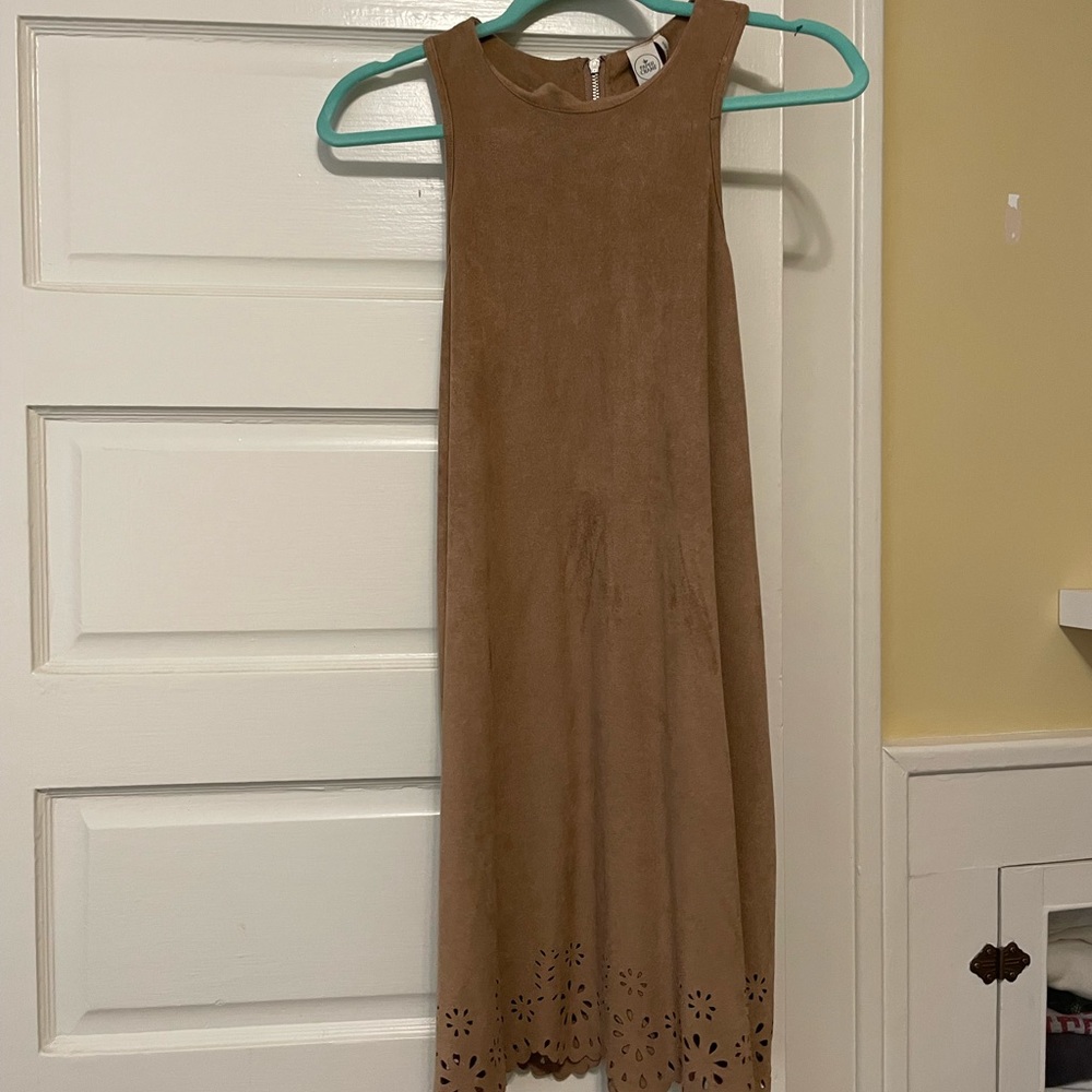 NWT SUEDE BROWN DRESS